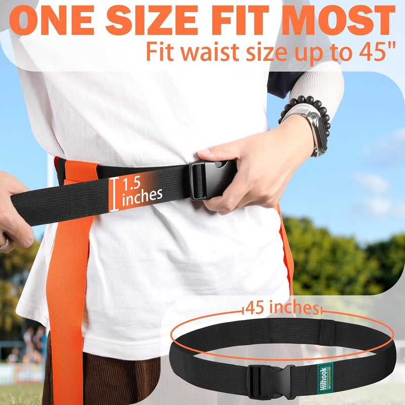 Hilhook Flag Football Belts, 14 Player Flag Football Set with 42 Flags for Kids Youth and Adults Training Equipment - Image 4